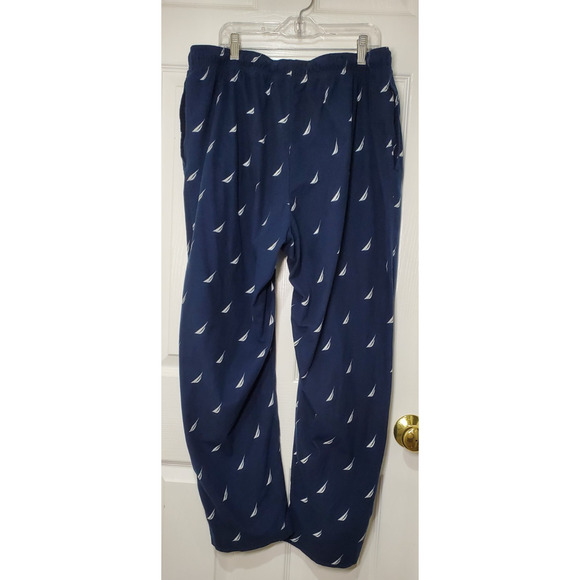 Nautica Men’s Sleepwear Lounge Pants – Navy with Sailboat Print – Size L - Picture 5 of 12